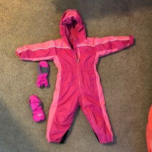Pink Girls snowsuit